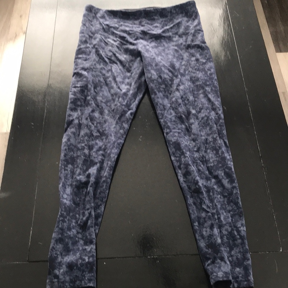 Navy Tie-Dye Performance Leggings